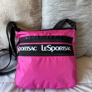 LeSportsac pink nylon crossbody bag